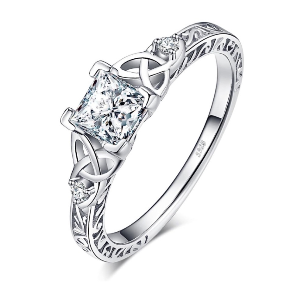 10k Love Trinity Celtic Knots Engagement Ring